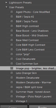 Presets in Adobe Lightroom to Automate Workflow