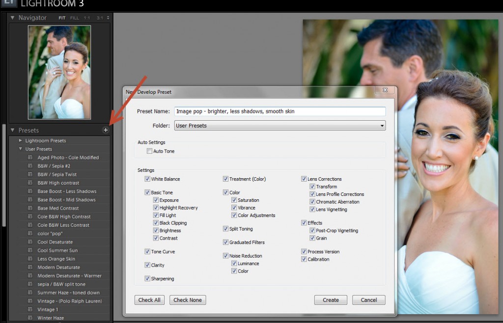 Presets in Adobe Lightroom to Automate Workflow