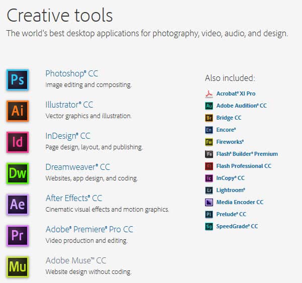 Adobe creative cloud adalah