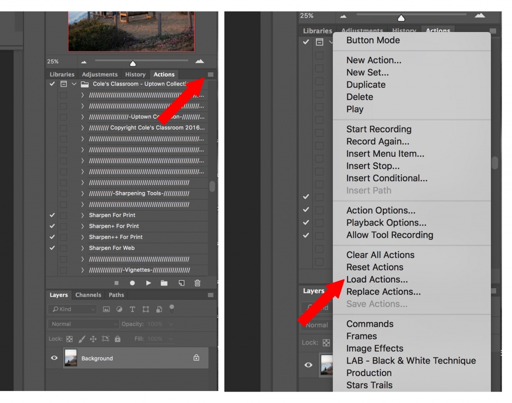 How to Intall Photoshop Actions