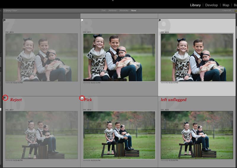 How to choose images for a client gallery