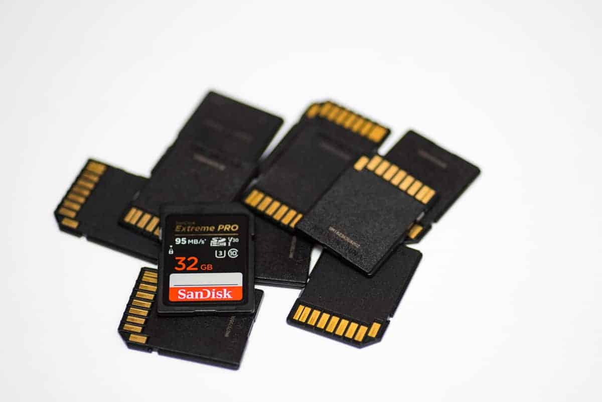 SD cards for photography