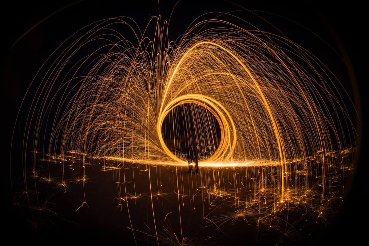 light painting and long exposure