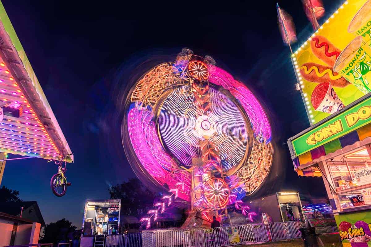 Take Pictures of the Carnival at night