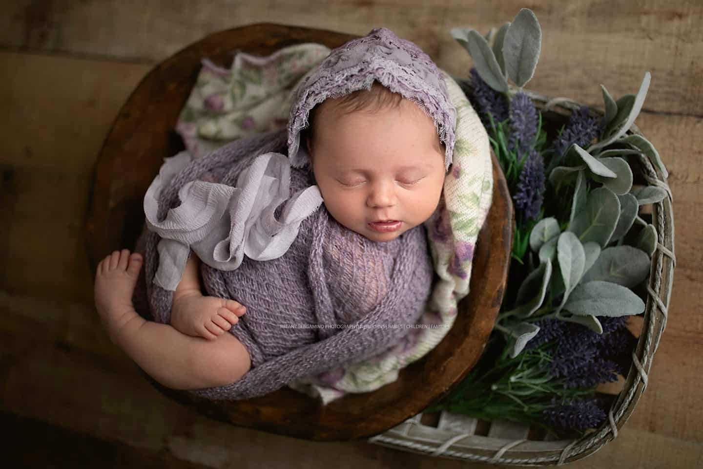 bowls and baskets as newborn photography props