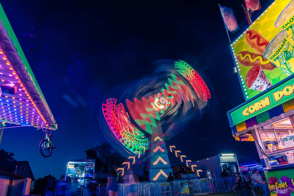 photograph of carnival ride