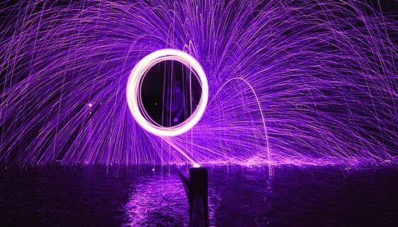 circle of purple light