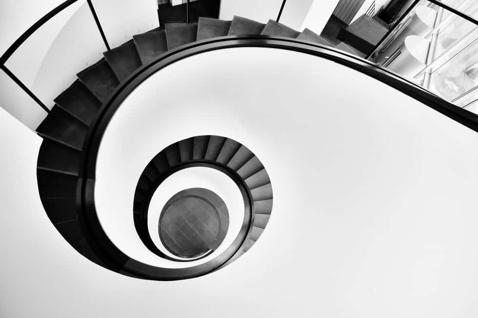spiral staircase optical illusion