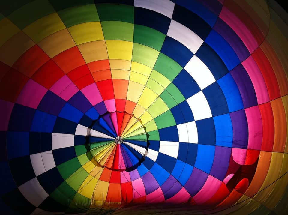 multi colored air ballon