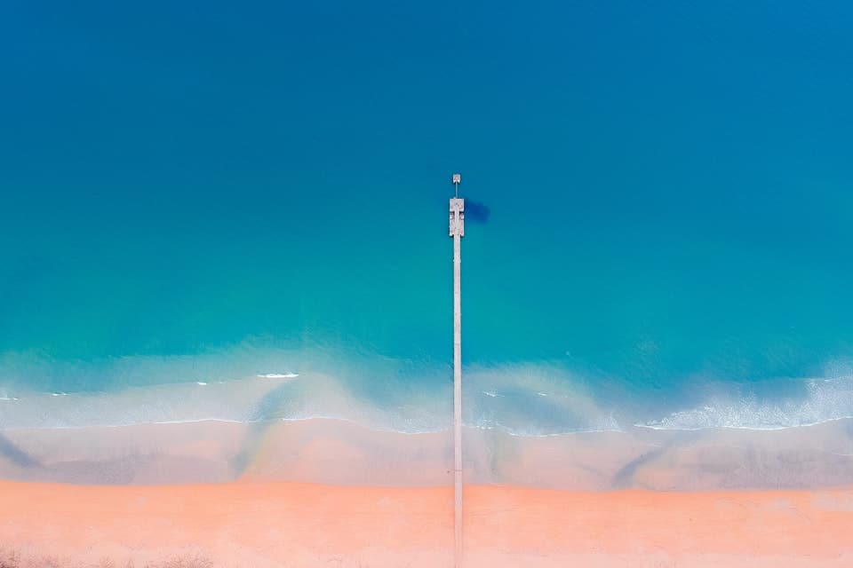 Ariel photo of beach