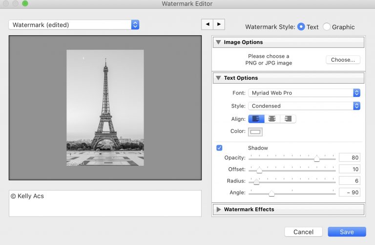 How to Add a Watermark in Lightroom