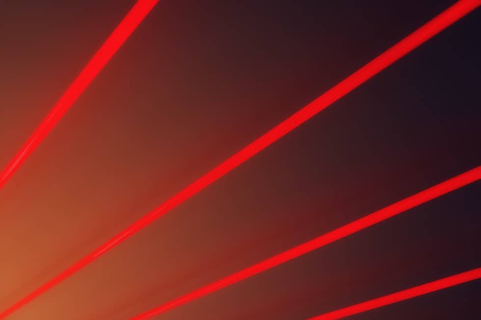 red laser beams