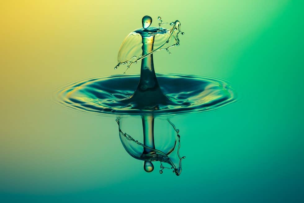 water drop reflection