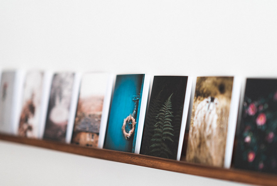 wall of photography prints